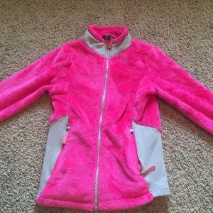 Fuzzy, soft pink jacket